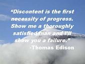 Discontent Thomas Edison Quote